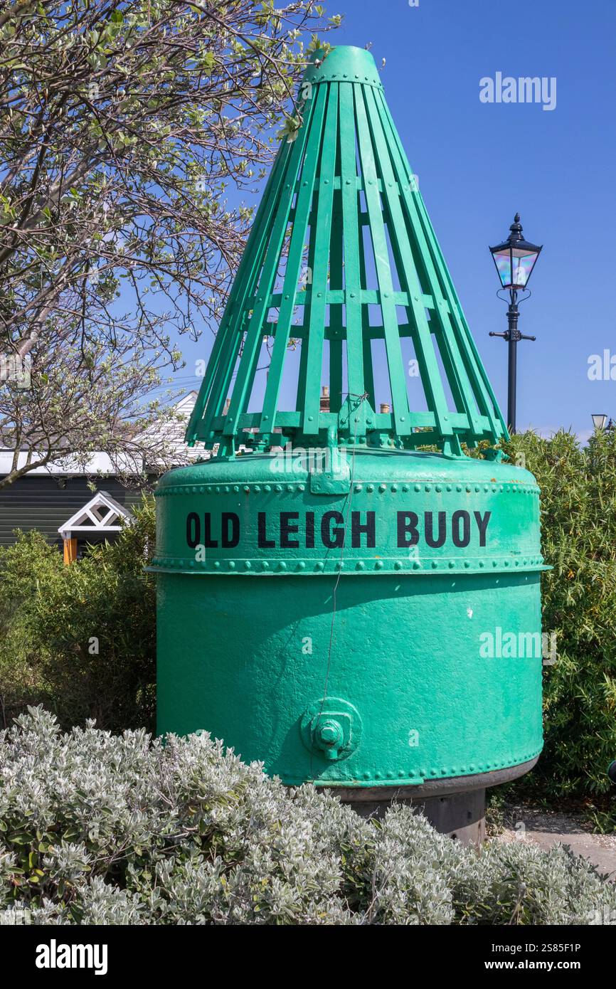Bouée Old Leigh à Old Leigh, Leigh-on-Sea, Essex, Angleterre, Royaume-Uni Banque D'Images