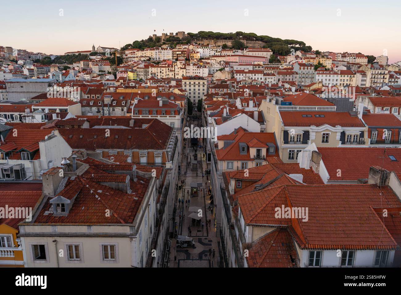 Lisbonne ville au coucher du soleil, Lisbonne, Portugal Banque D'Images