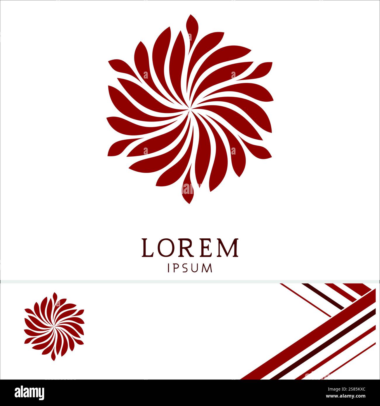 Logo floral élégant. Vecteur abstrait, signe graphique. Illustration de Vecteur