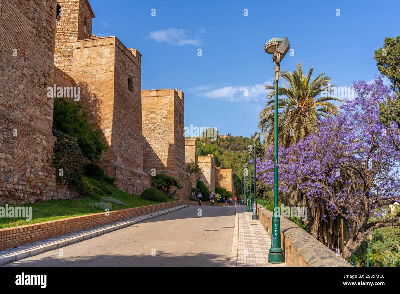 L'Alcazaba, Malaga, Andalousie, Espagne Banque D'Images