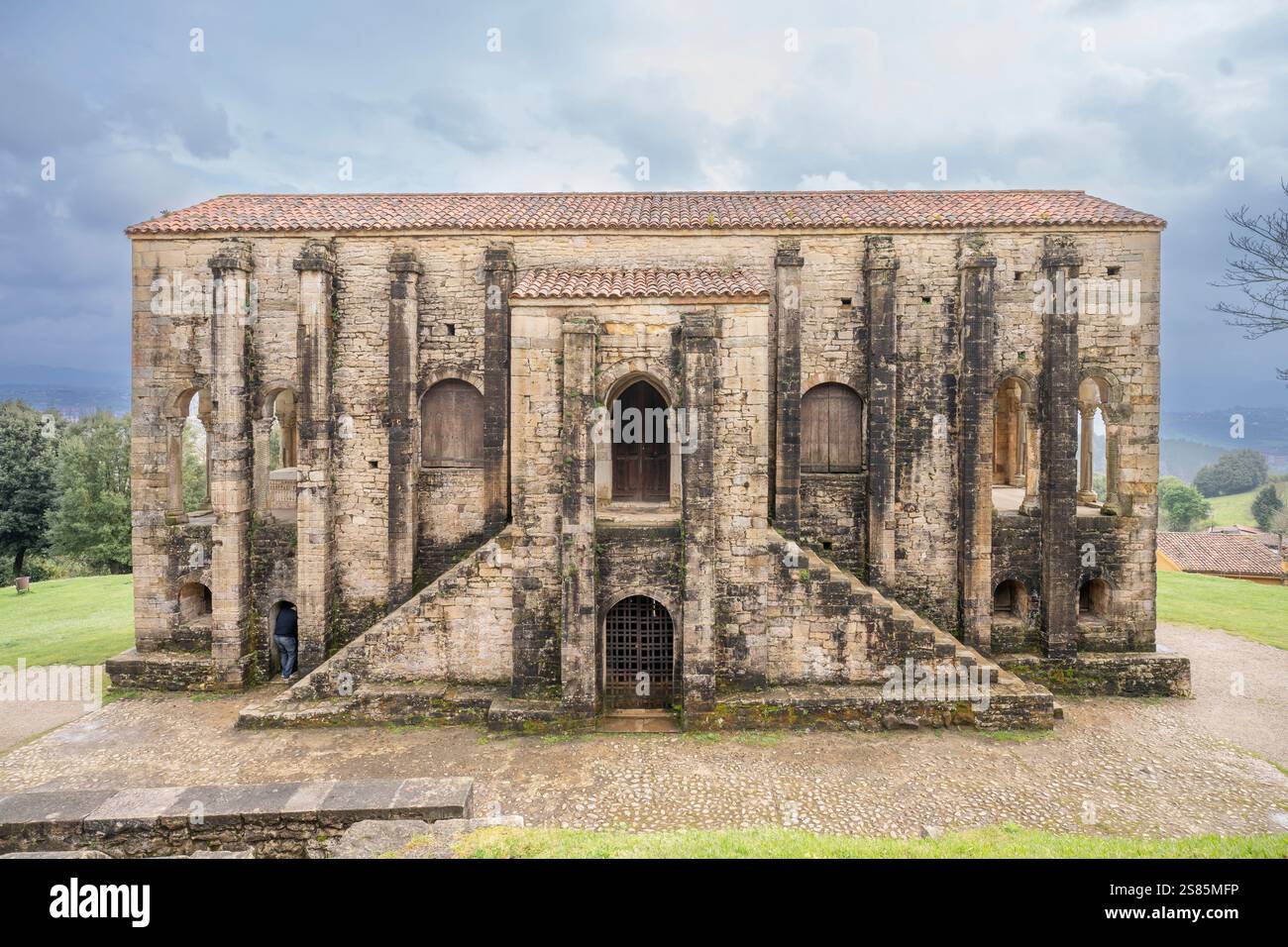 Santa Maria del Naranco, UNESCO, Oviedo, Asturies, Espagne Banque D'Images