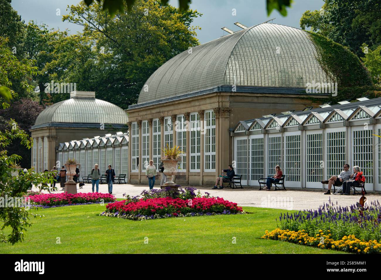 Jardins botaniques classés Grade II, conçu dans les années 1830 par Robert Marnock, ouvert en 1936, Clarkehouse Road, Ecclesall Road, Sheffield, Yorkshire, Angleterre Banque D'Images