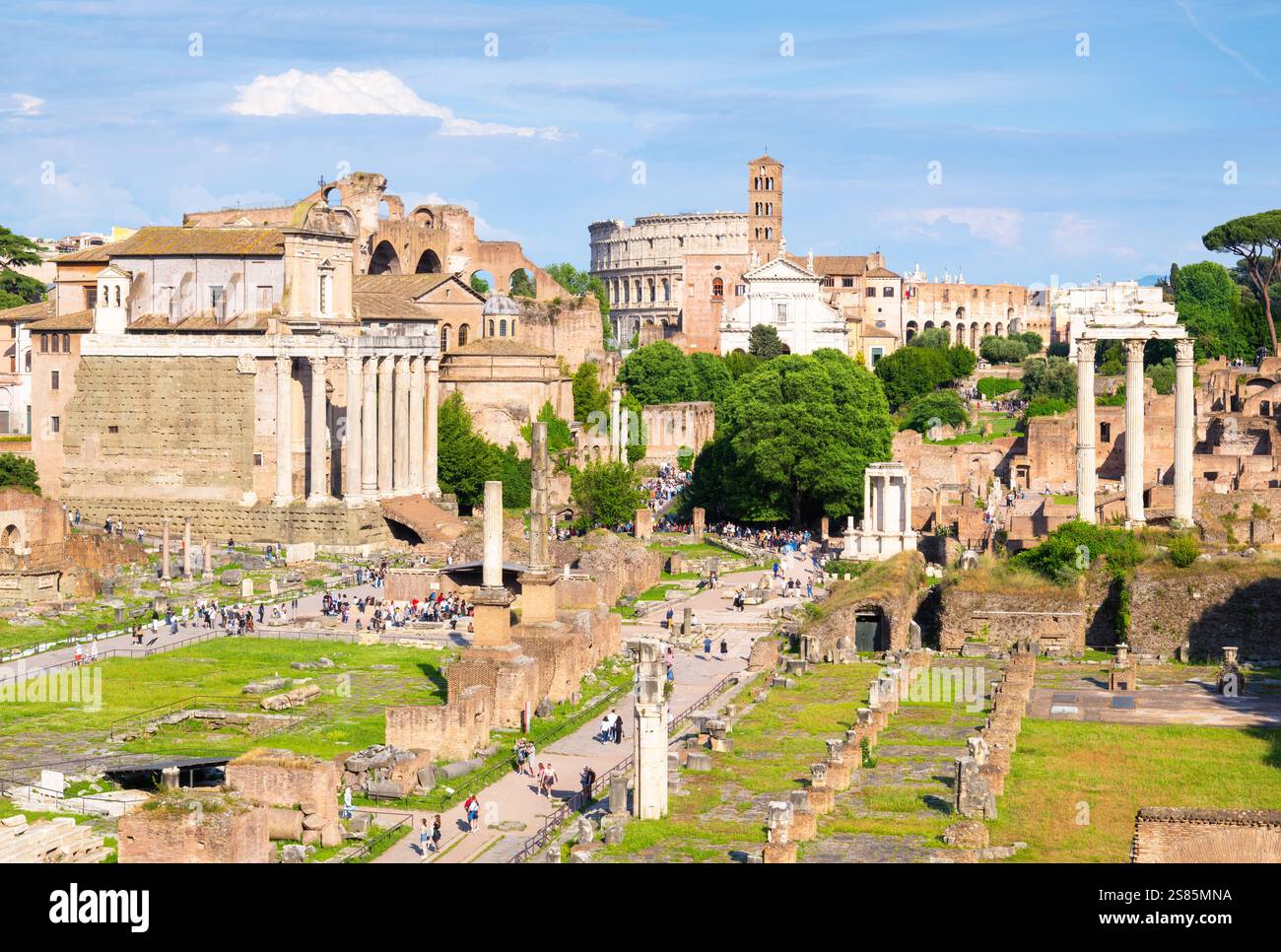 Le Forum Romanum (Forum romain), UNESCO, Rome, Latium, Italie Banque D'Images