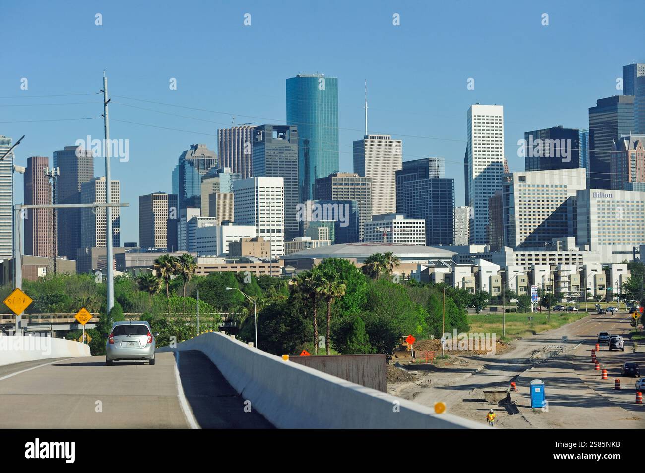 Vue panoramique depuis le sud de Houston, Texas, États-Unis d'Amérique Banque D'Images
