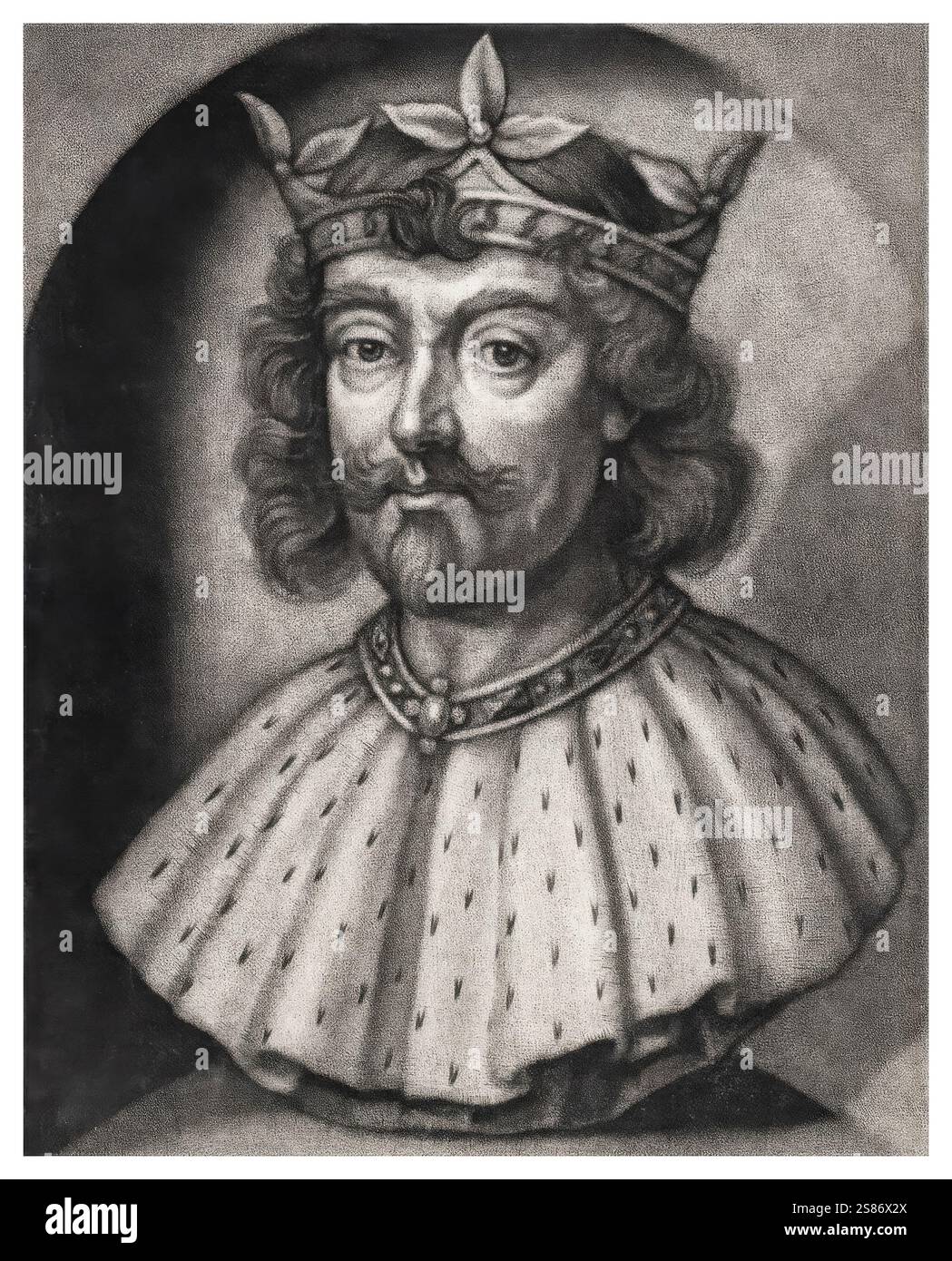 Le roi Henri III d'Angleterre (1207-1272), également connu sous le nom de Henri de Winchester était roi d'Angleterre de 1216 à 1272, gravure de portrait mezzotint par John Faber Jr d'après un artiste inconnu, vers 1731 Banque D'Images