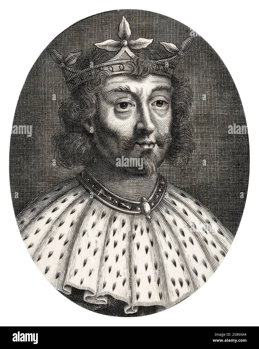 Henri III d'Angleterre (1207-1272) également connu sous le nom de Henri de Winchester était roi d'Angleterre de 1216 à 1272, portrait gravé par Michael Vandergucht, 1700-1725 Banque D'Images
