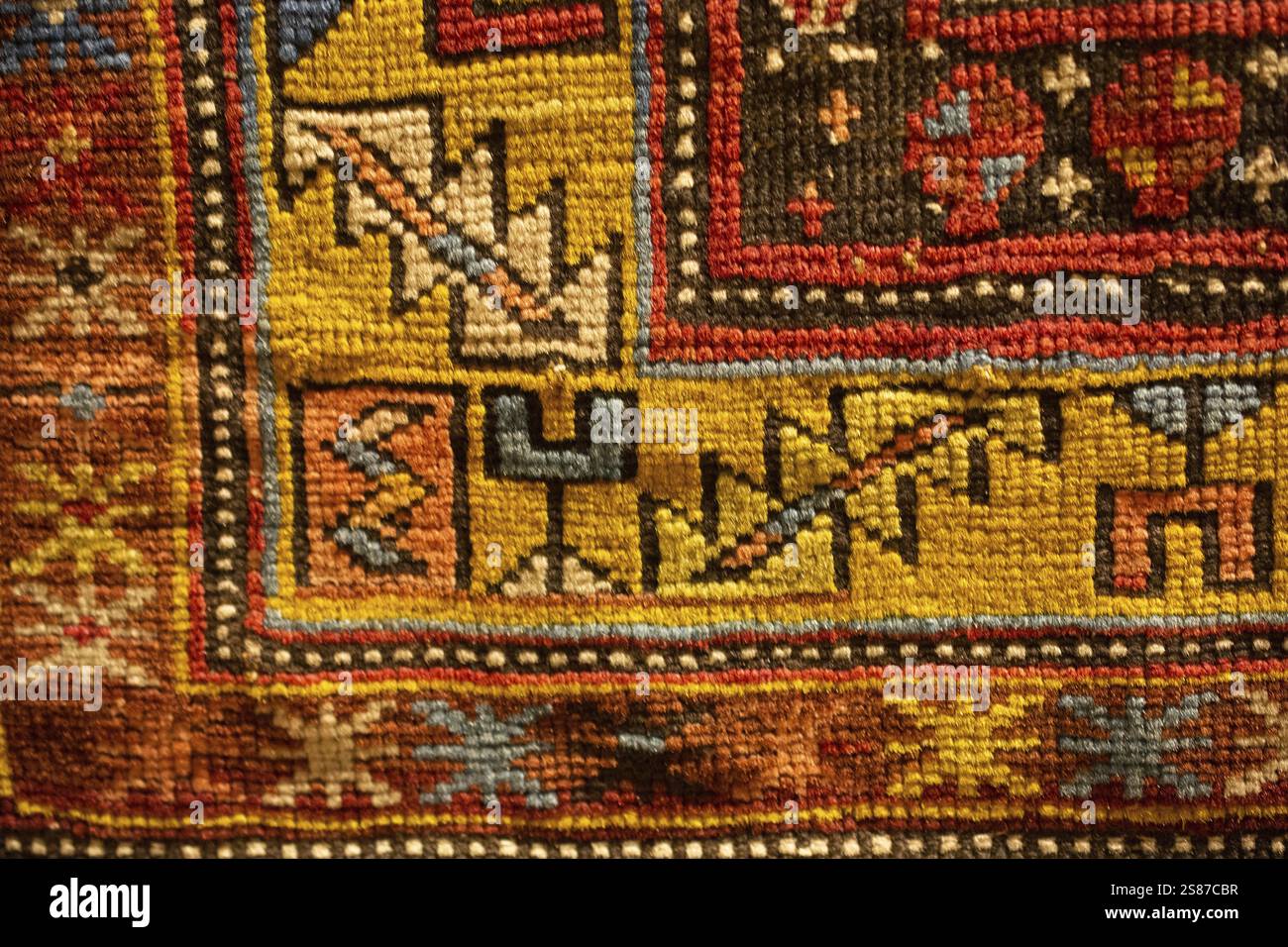 Carpettes artisanales en gros plan Banque D'Images