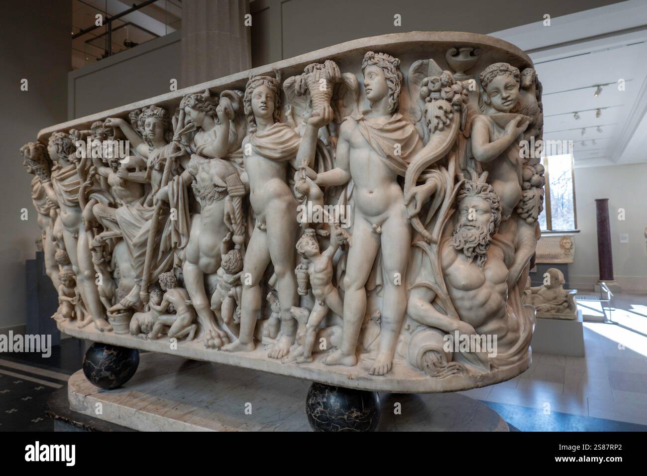 L'aile d'art grec et romain du Metropolitan Museum of Art contient des antiquités inestimables, New York City, 2025, États-Unis Banque D'Images