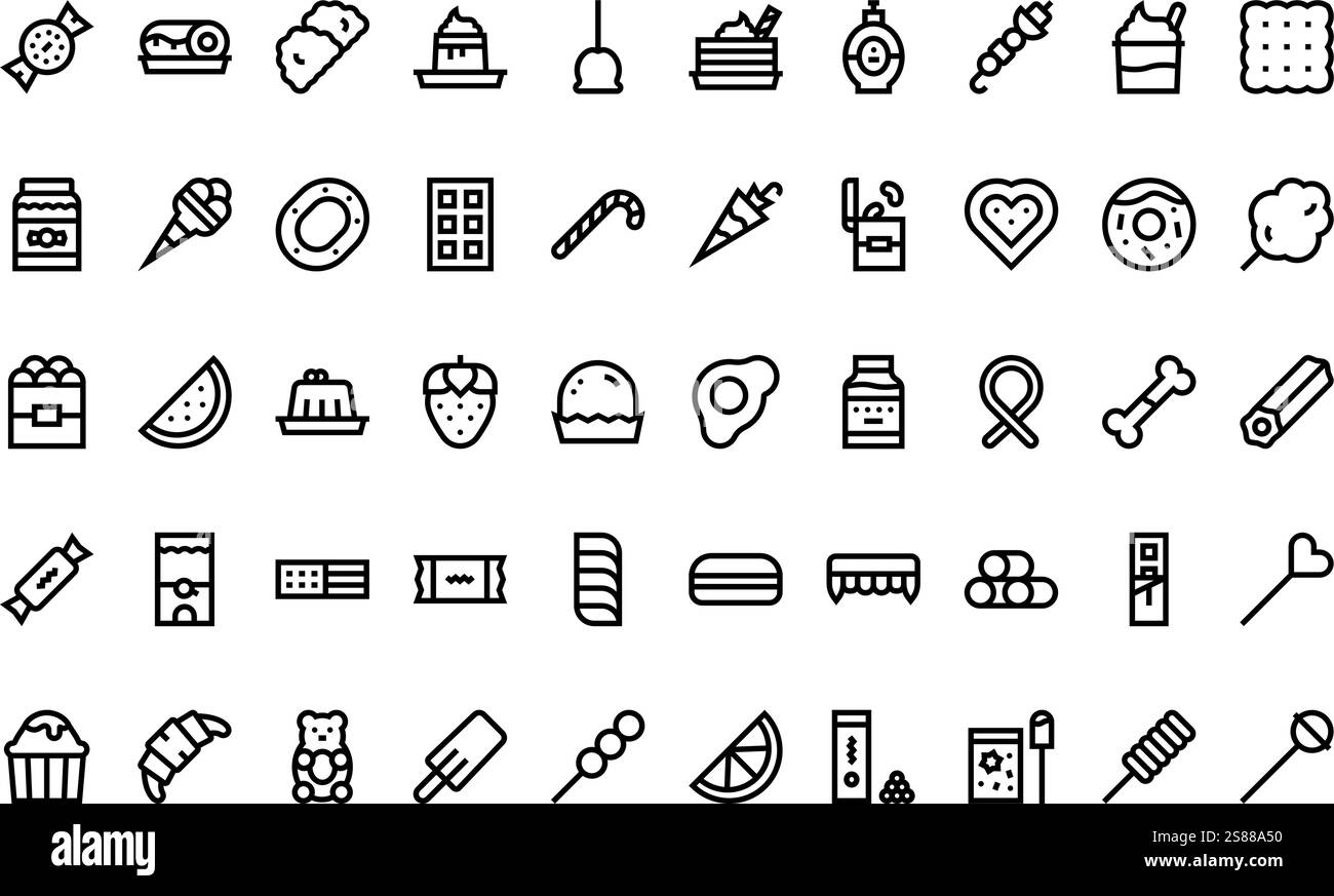 Collection d'icônes vectorielles de haute qualité avec contour modifiable. Idéal pour les projets professionnels et créatifs Illustration de Vecteur