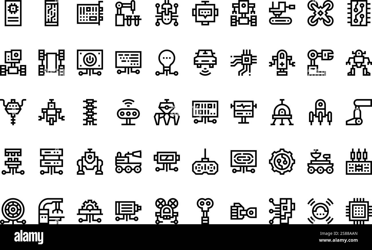 Collection d'icônes vectorielles de haute qualité avec contour modifiable. Idéal pour les projets professionnels et créatifs Illustration de Vecteur