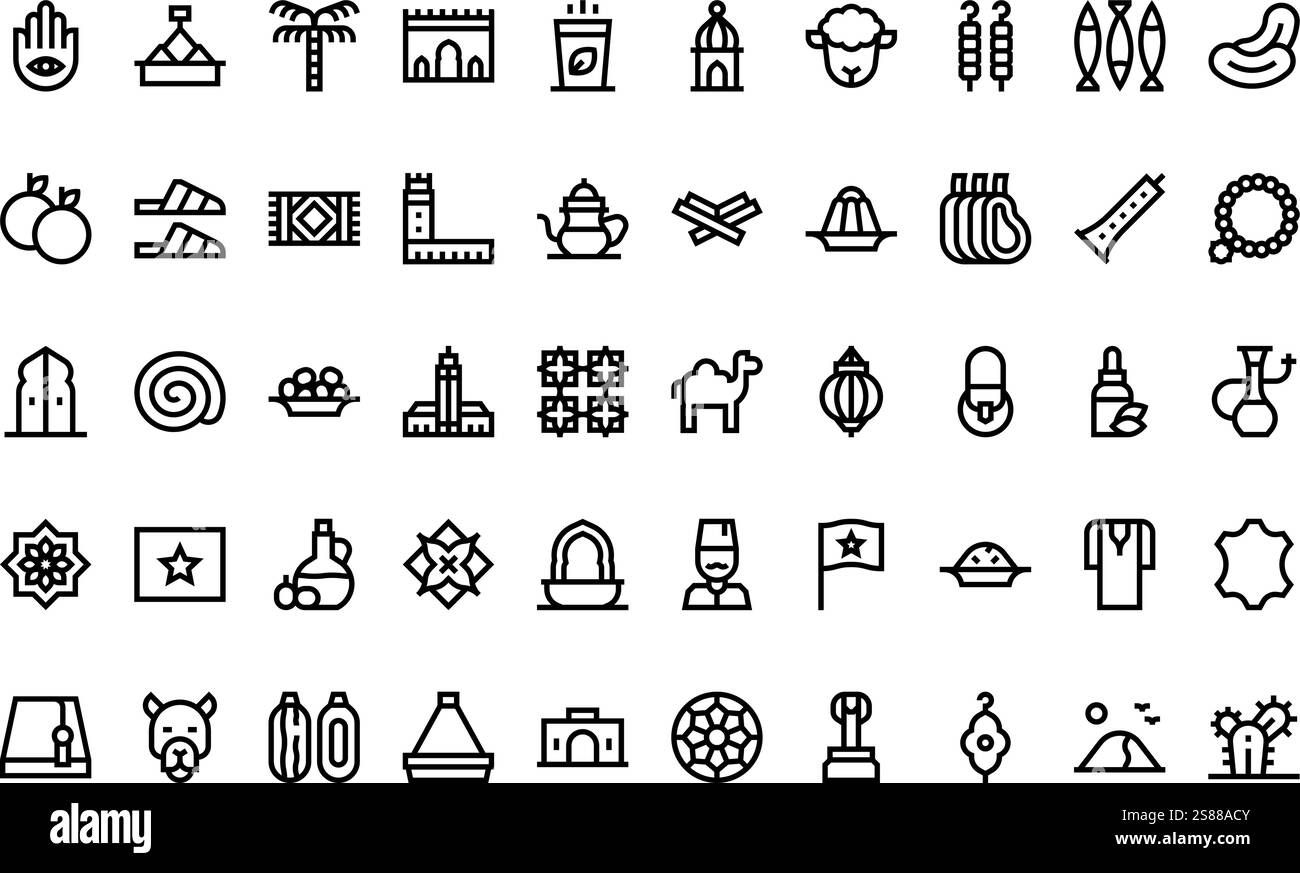 Collection d'icônes vectorielles de haute qualité avec contour modifiable. Idéal pour les projets professionnels et créatifs Illustration de Vecteur