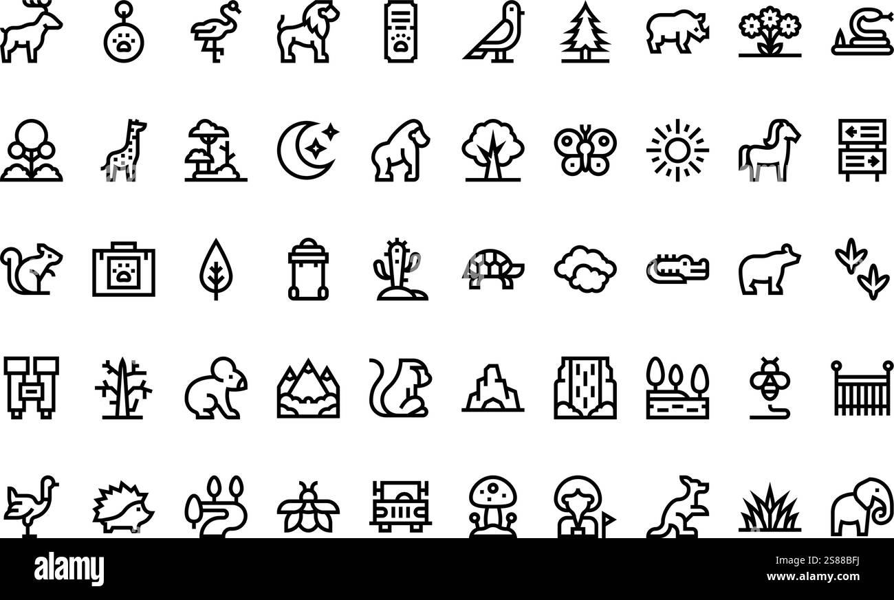 Collection d'icônes vectorielles de haute qualité avec contour modifiable. Idéal pour les projets professionnels et créatifs Illustration de Vecteur