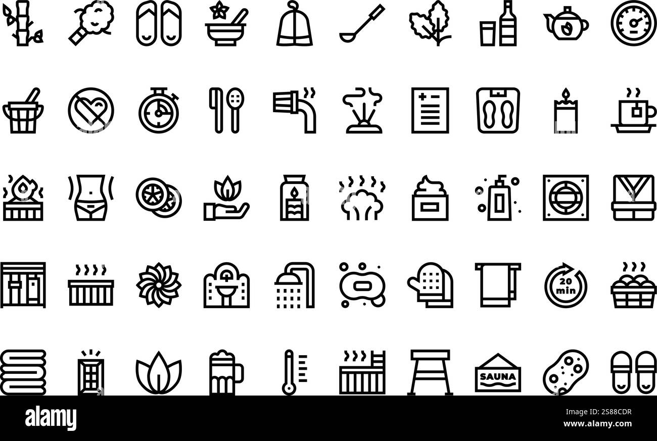 Collection d'icônes vectorielles de haute qualité avec contour modifiable. Idéal pour les projets professionnels et créatifs Illustration de Vecteur