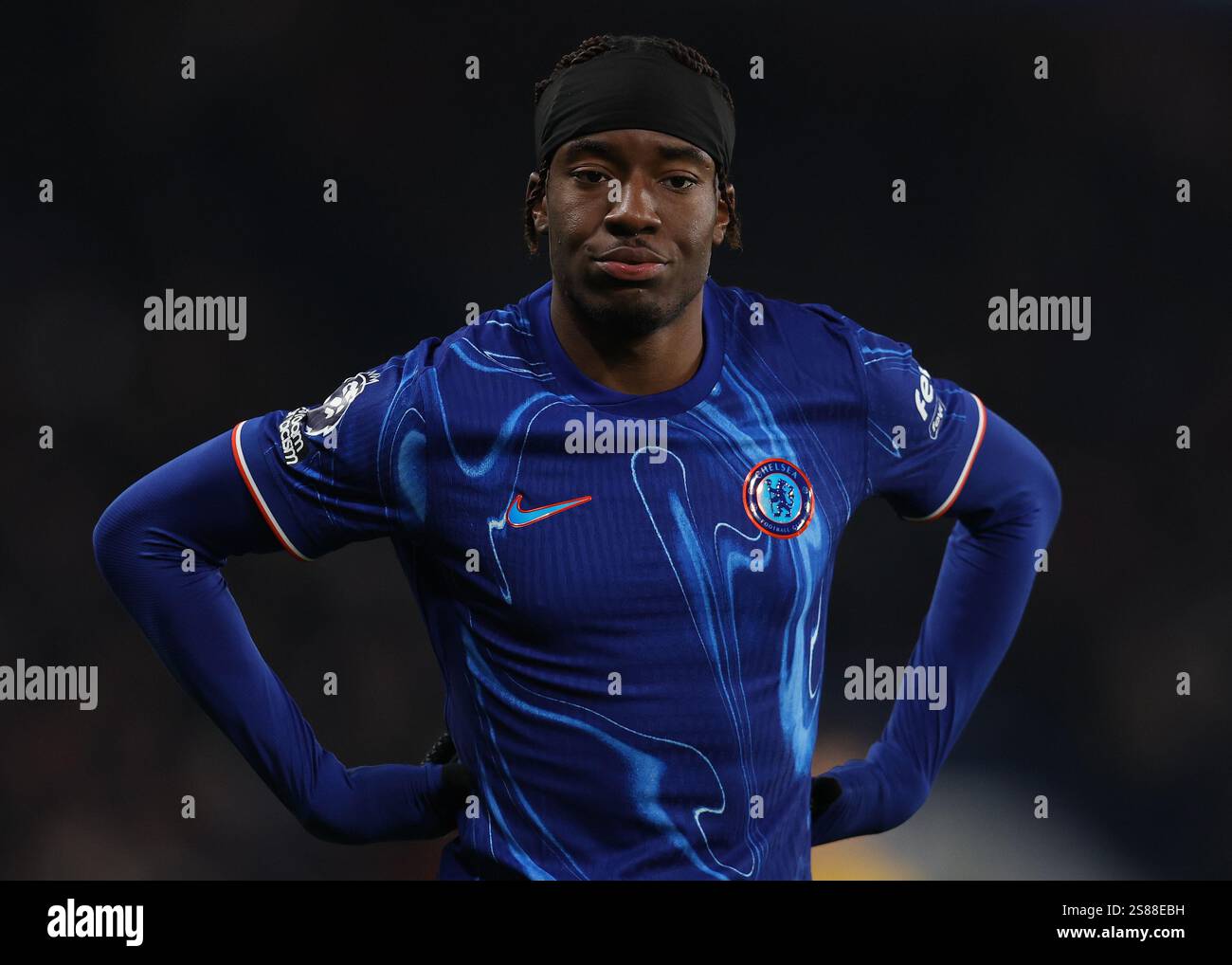 Londres, Royaume-Uni. 20 janvier 2025. Noni Madueke de Chelsea lors du match de premier League à Stamford Bridge, Londres. Le crédit photo devrait se lire : Paul Terry/Sportimage crédit : Sportimage Ltd/Alamy Live News Banque D'Images