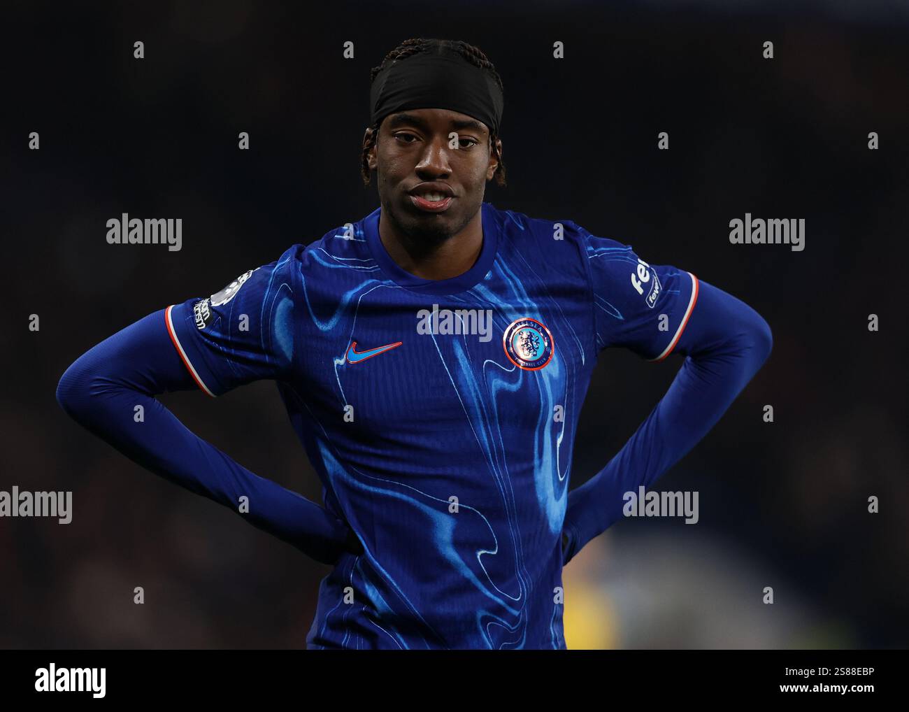 Londres, Royaume-Uni. 20 janvier 2025. Noni Madueke de Chelsea lors du match de premier League à Stamford Bridge, Londres. Le crédit photo devrait se lire : Paul Terry/Sportimage crédit : Sportimage Ltd/Alamy Live News Banque D'Images