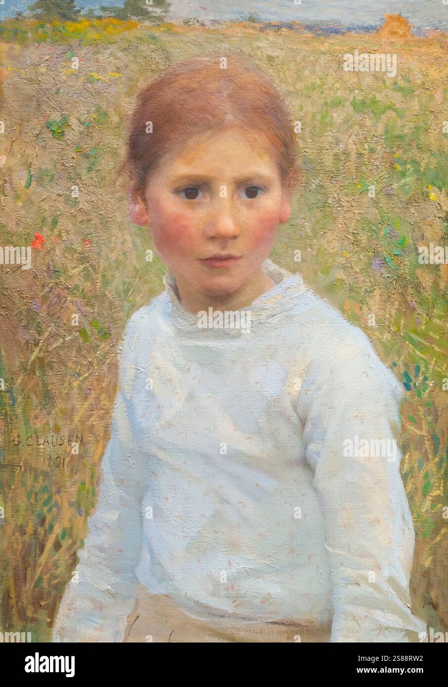 Yeux bruns, George Clausen, 1891, Banque D'Images