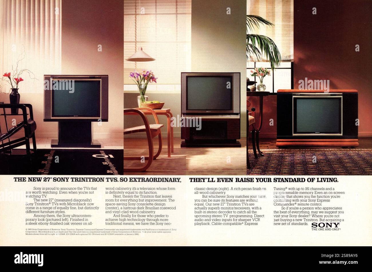 Publicité du magazine vintage « Playboy », numéro de décembre 1985, États-Unis Banque D'Images