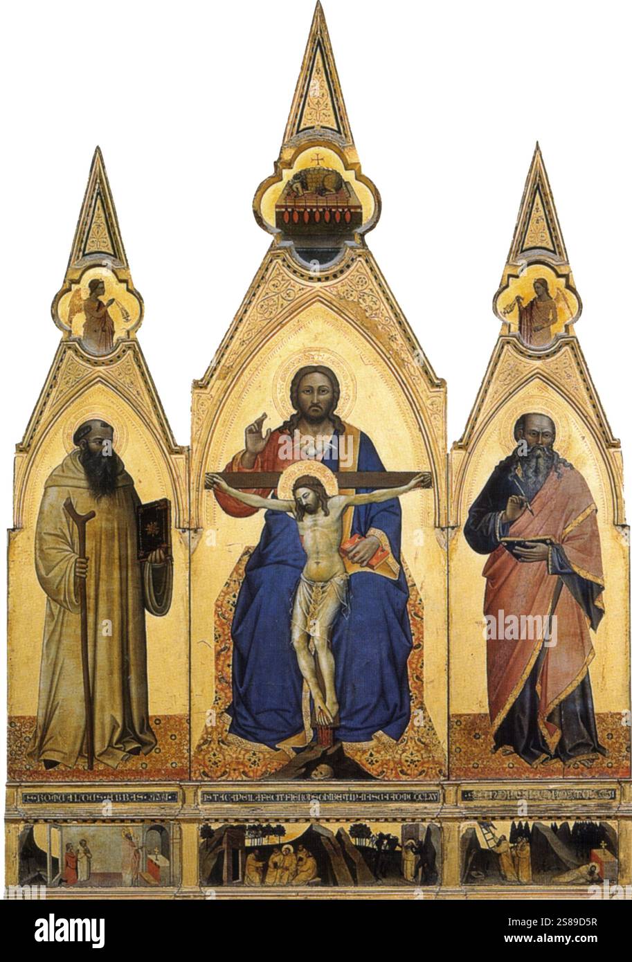 Triptyque du trône de grâce peinture de Nardo di Cione Banque D'Images