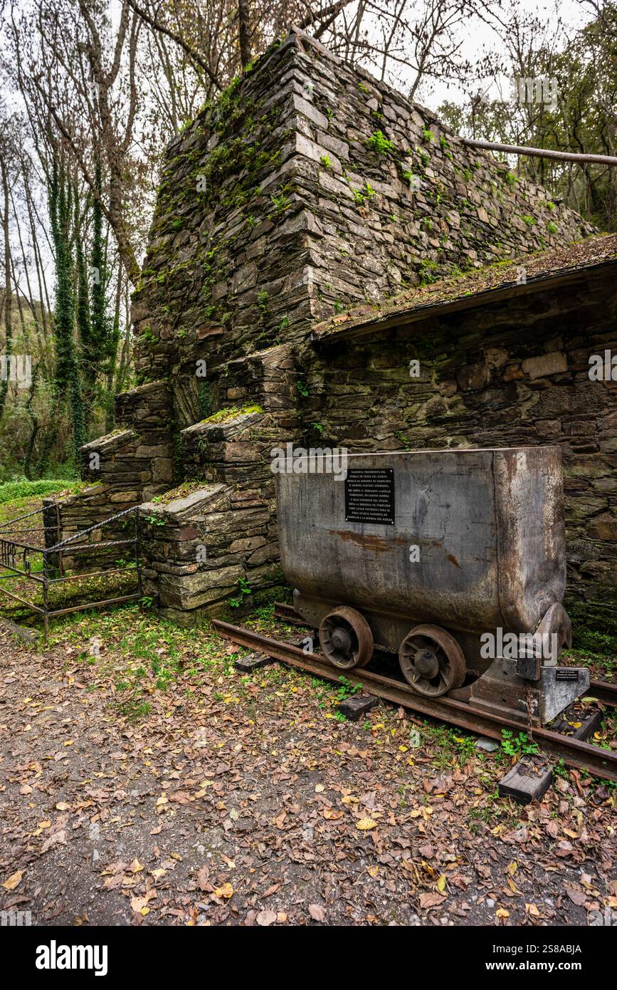 Forge médiévale de Compludo, vallée de Compludo, Ponferrada, région de Bierzo, Castille-et-Léon, Espagne. Banque D'Images
