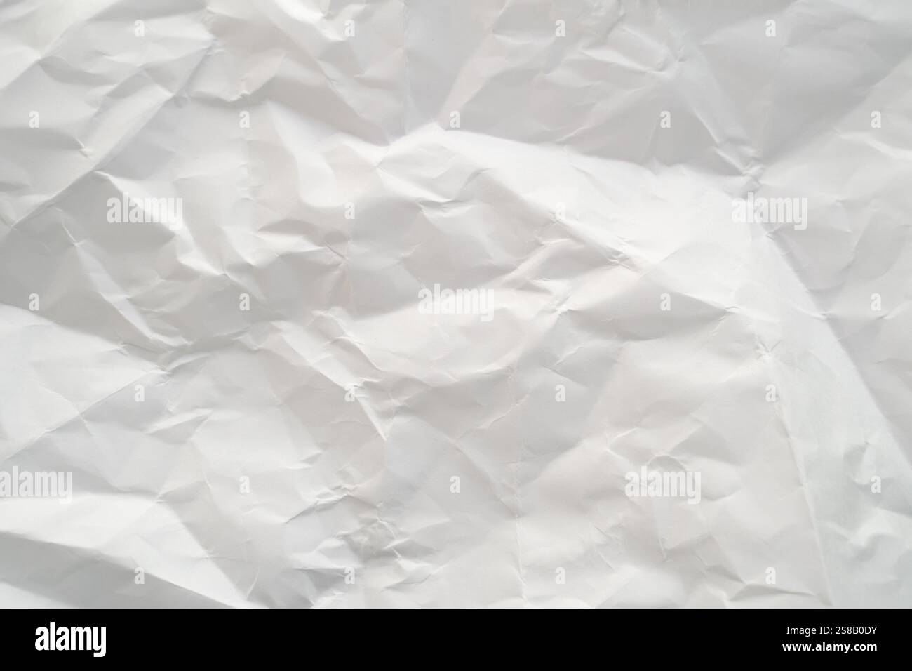 Papier recyclé blanc texture papier froissé texture avec plis et plis Banque D'Images