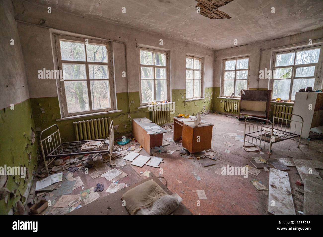 Un jardin d'enfants abandonné, Pripyat, Ukraine Banque D'Images