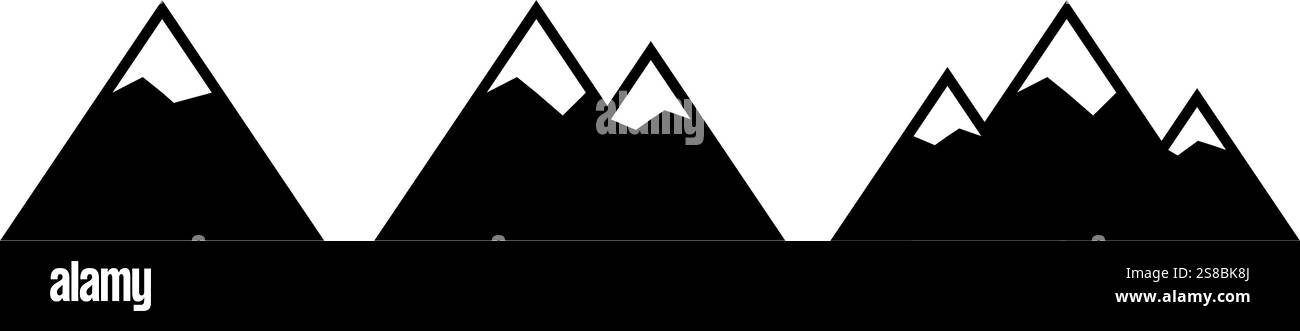 Icône montagnes Set conception simple Illustration de Vecteur
