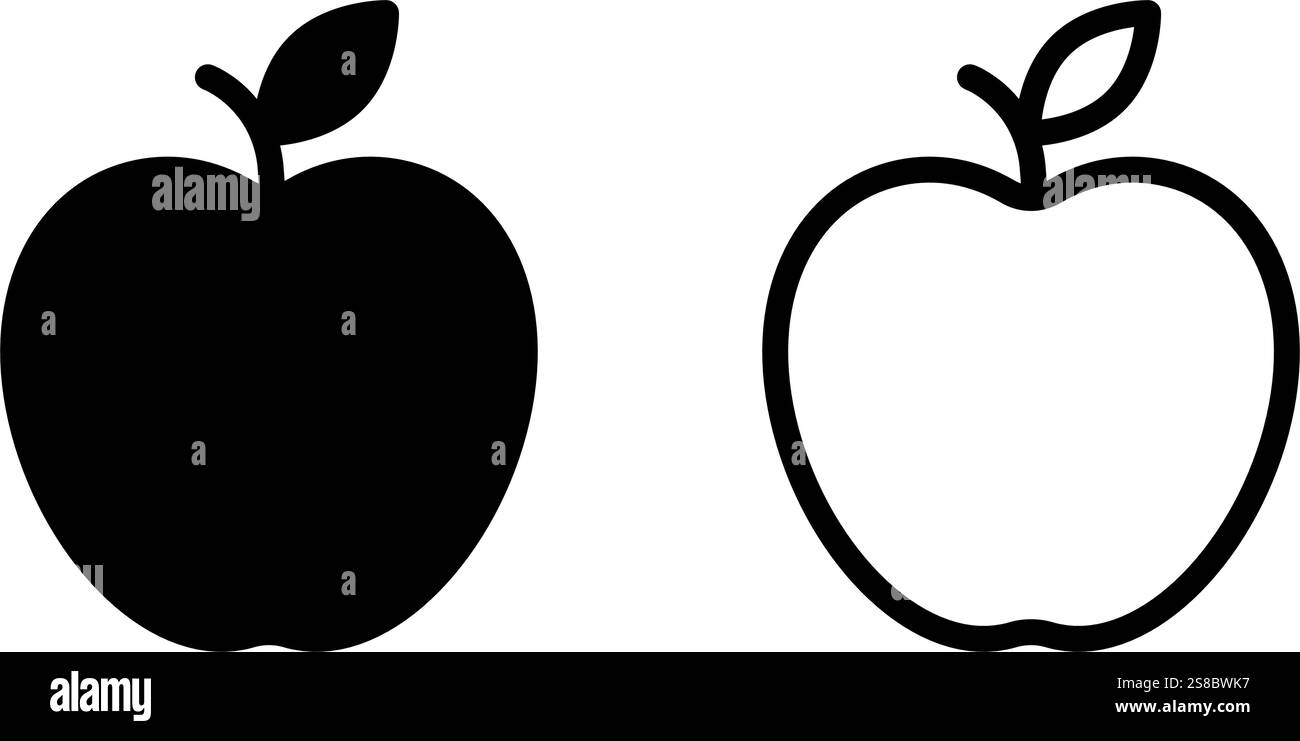 Icône pomme fruit conception simple Illustration de Vecteur