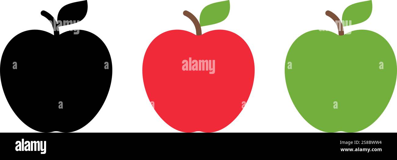 Icône pomme fruit conception simple Illustration de Vecteur