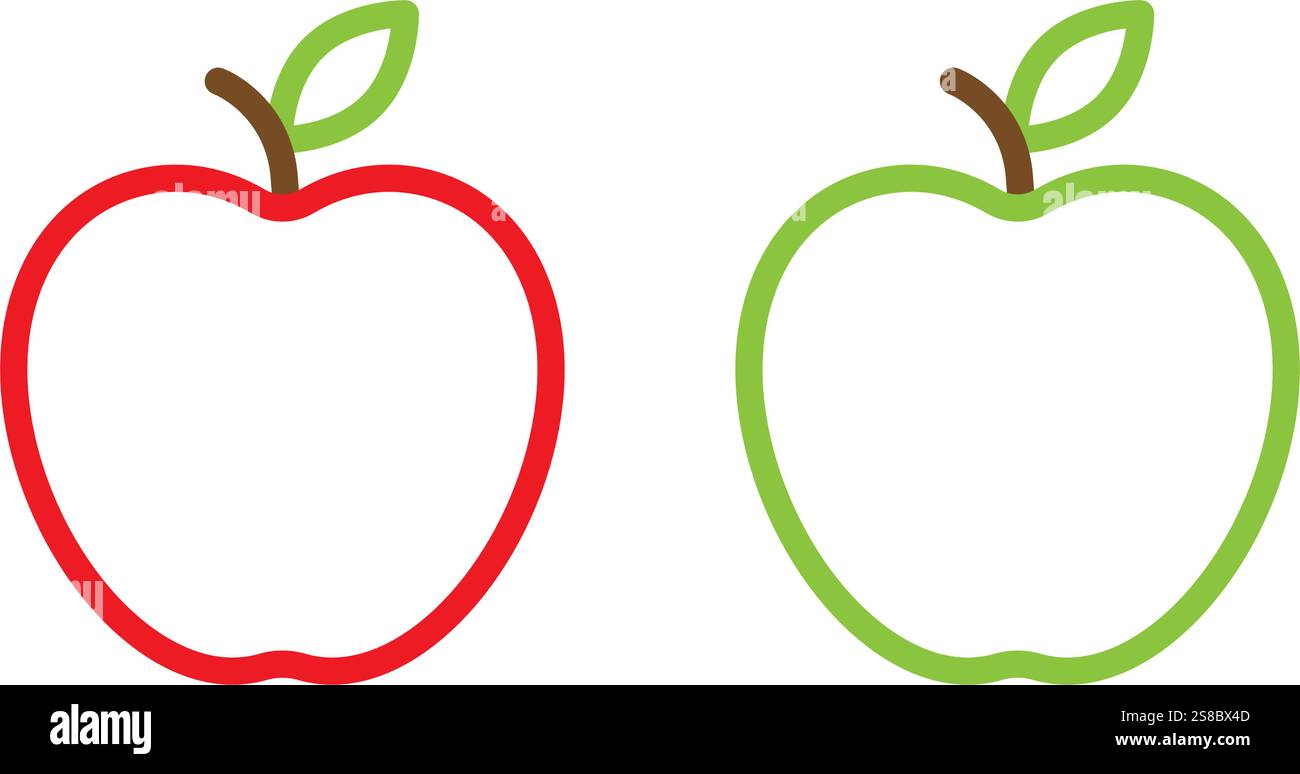 Icône pomme fruit conception simple Illustration de Vecteur