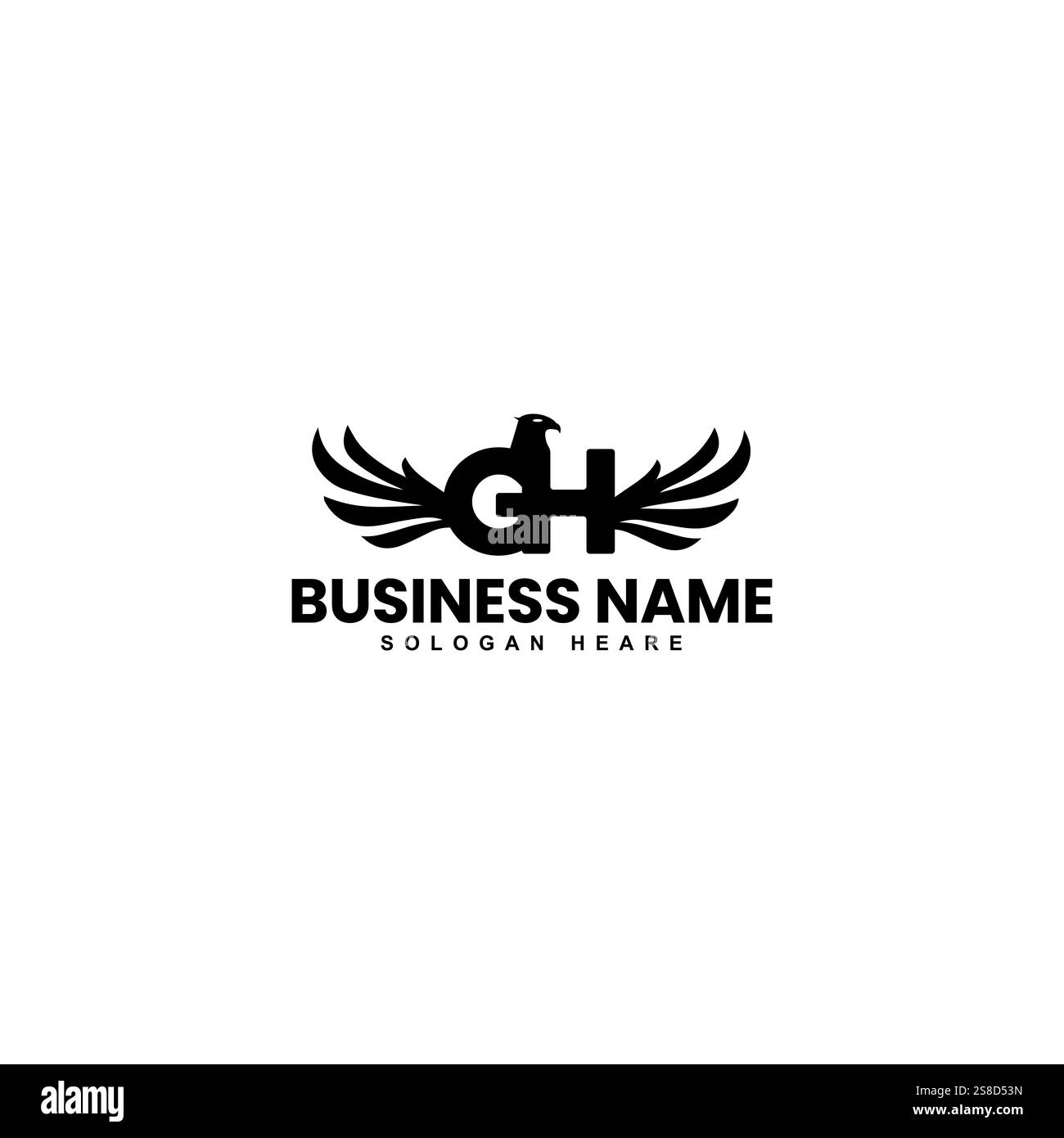 Vecteur de modèle de logo GH Illustration de Vecteur