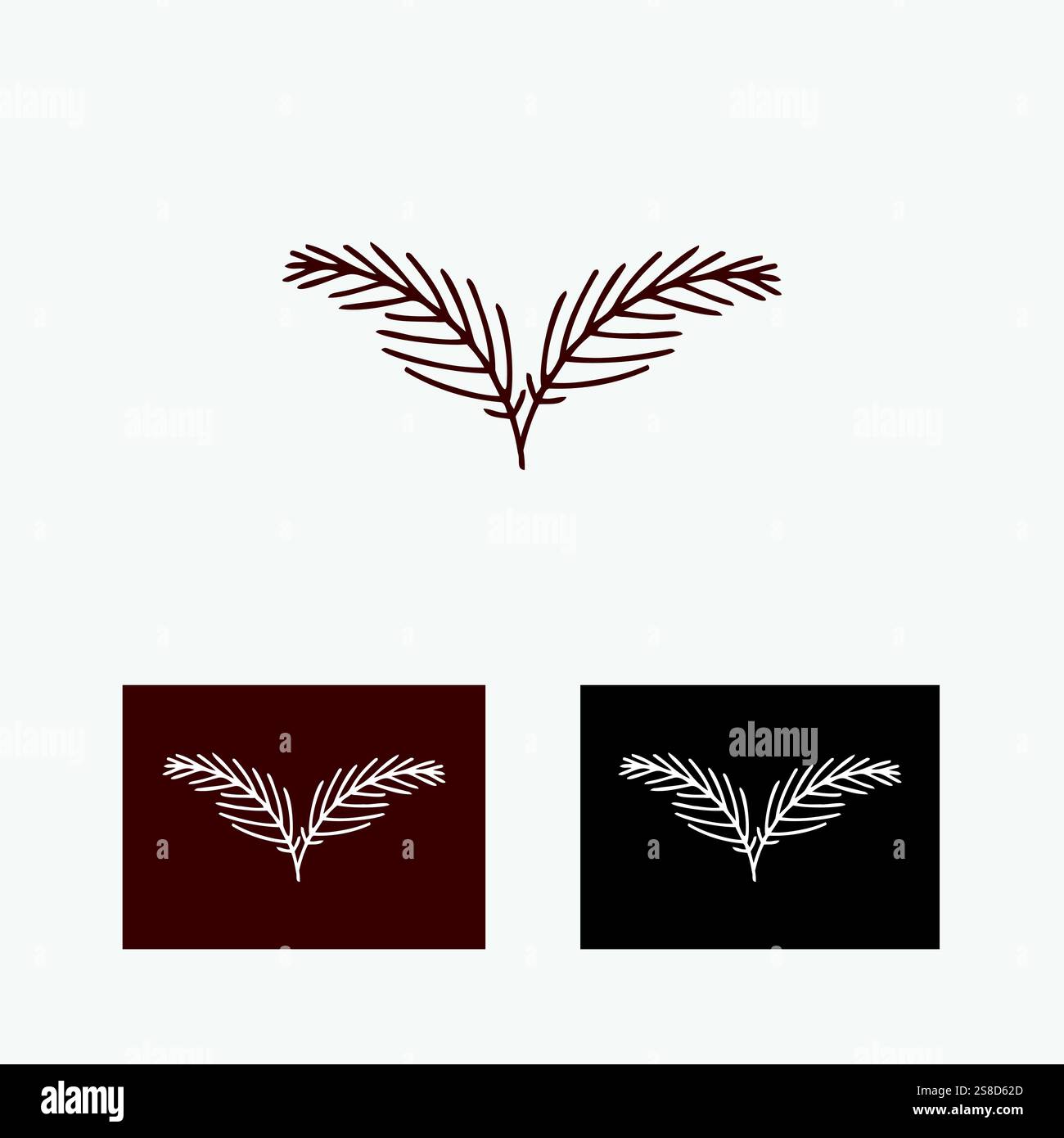 vecteur de modèle de logo de paille de pin Illustration de Vecteur