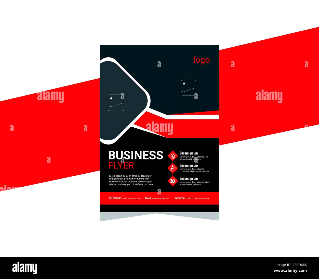 vecteur de modèle de conception de flyer d'affaires Illustration de Vecteur
