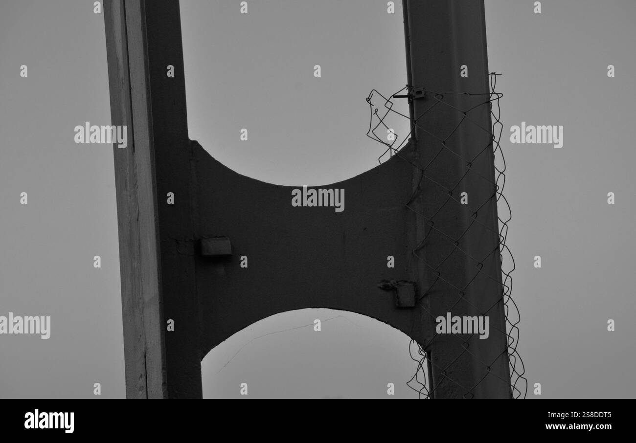 Partie structurelle métallique du pont Banque D'Images