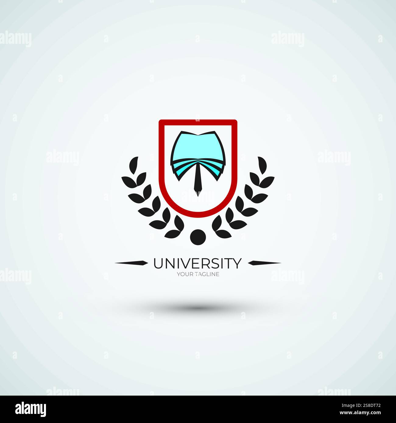 Logo de collage d'icône de campus et modèle de conception de logo d'éducation universitaire Illustration de Vecteur