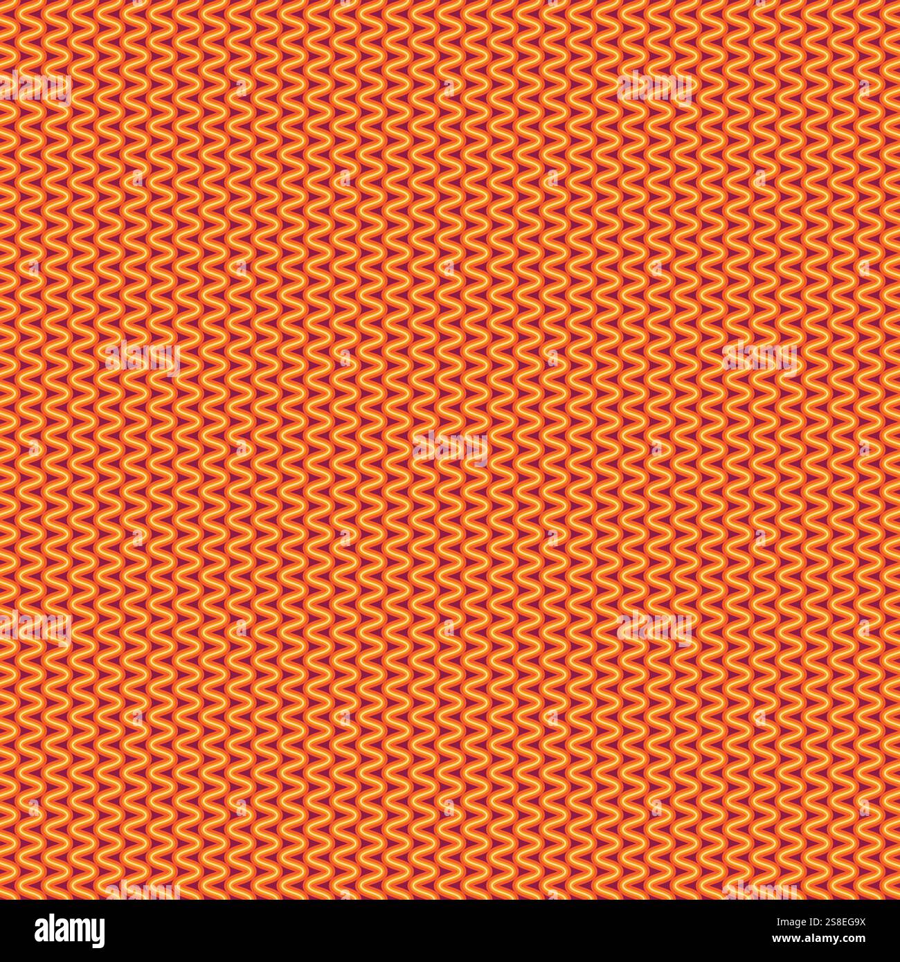 Un motif orange haute résolution éclatant avec une ambiance rétro. Op Art, Art optique pour une utilisation comme motif, fond ou impression d'art mural ou pour n'importe quel nombre Banque D'Images