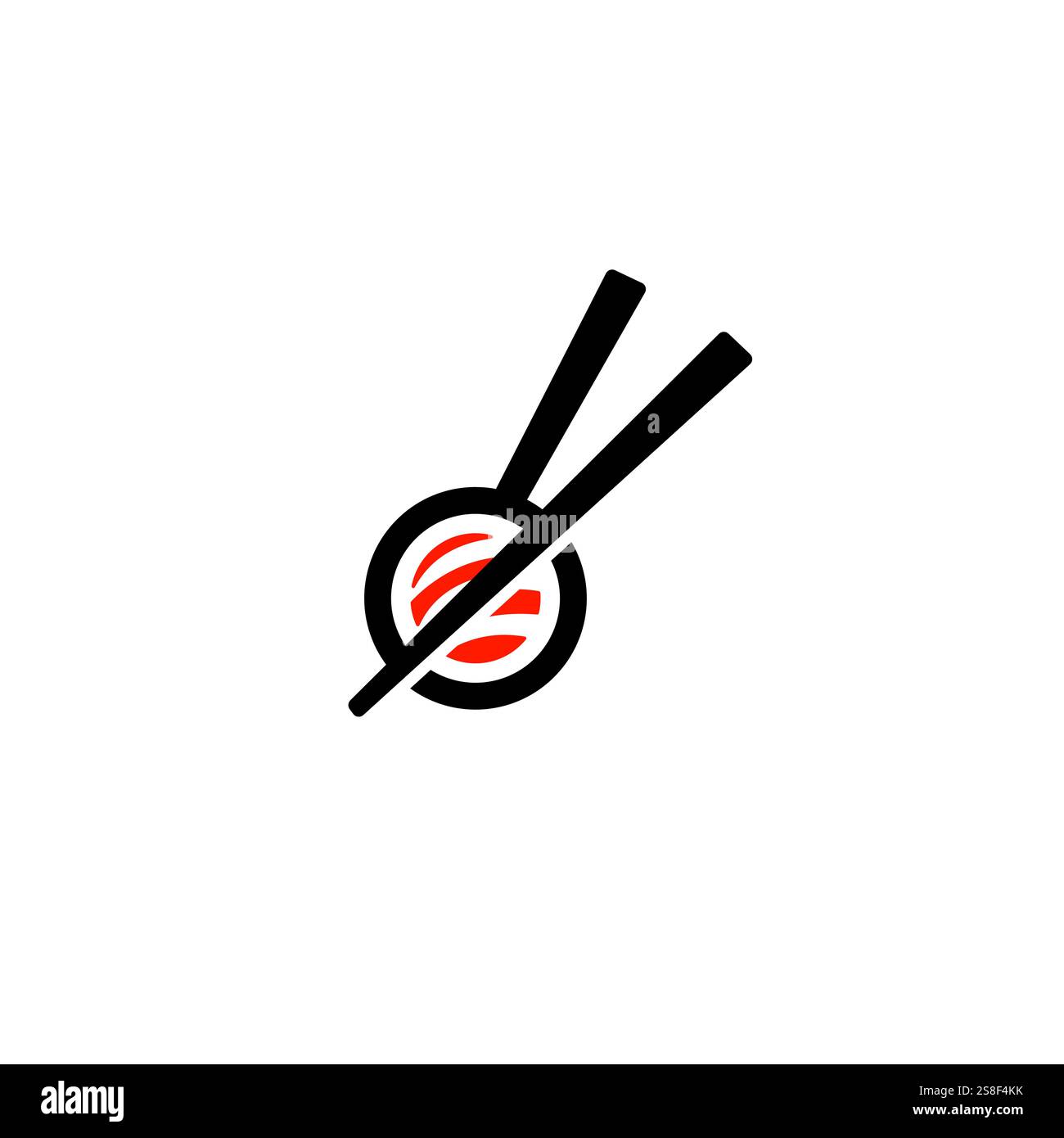 Logo icône sushi design de restaurant japonais Illustration de Vecteur