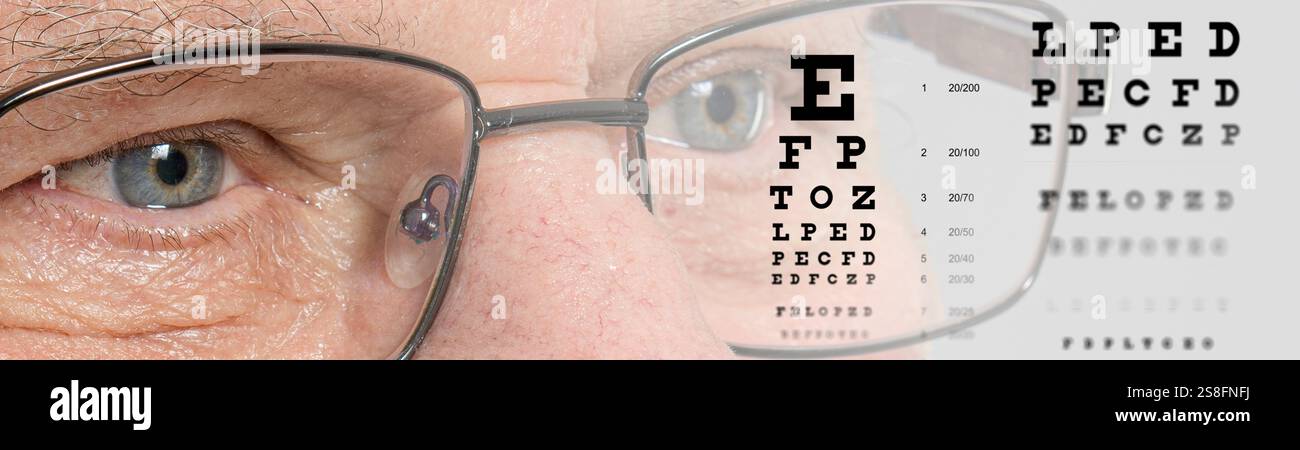 Gros plan de l'œil humain avec le graphique de l'œil Banque D'Images