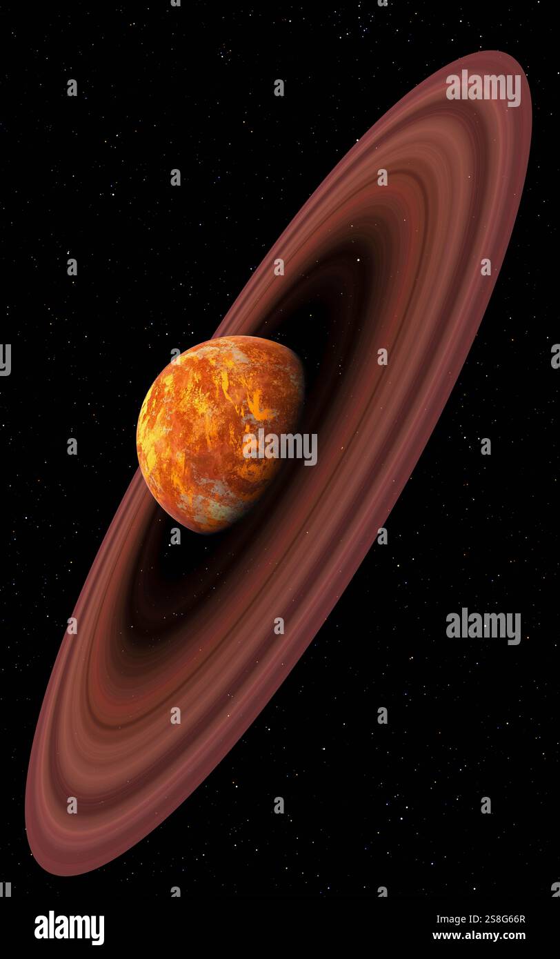 Wolf 1061d est une exoplanète en orbite autour de l'étoile naine rouge Wolf 1061 dans la constellation d'Ophiuchus, à environ 13,8 années-lumière de la Terre. Banque D'Images