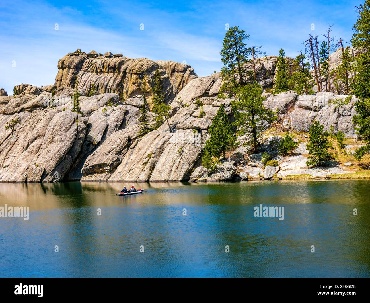 Paysage avec Sylvan Lake, Custer State Park, The Black Hills, Dakota du Sud, États-Unis Banque D'Images