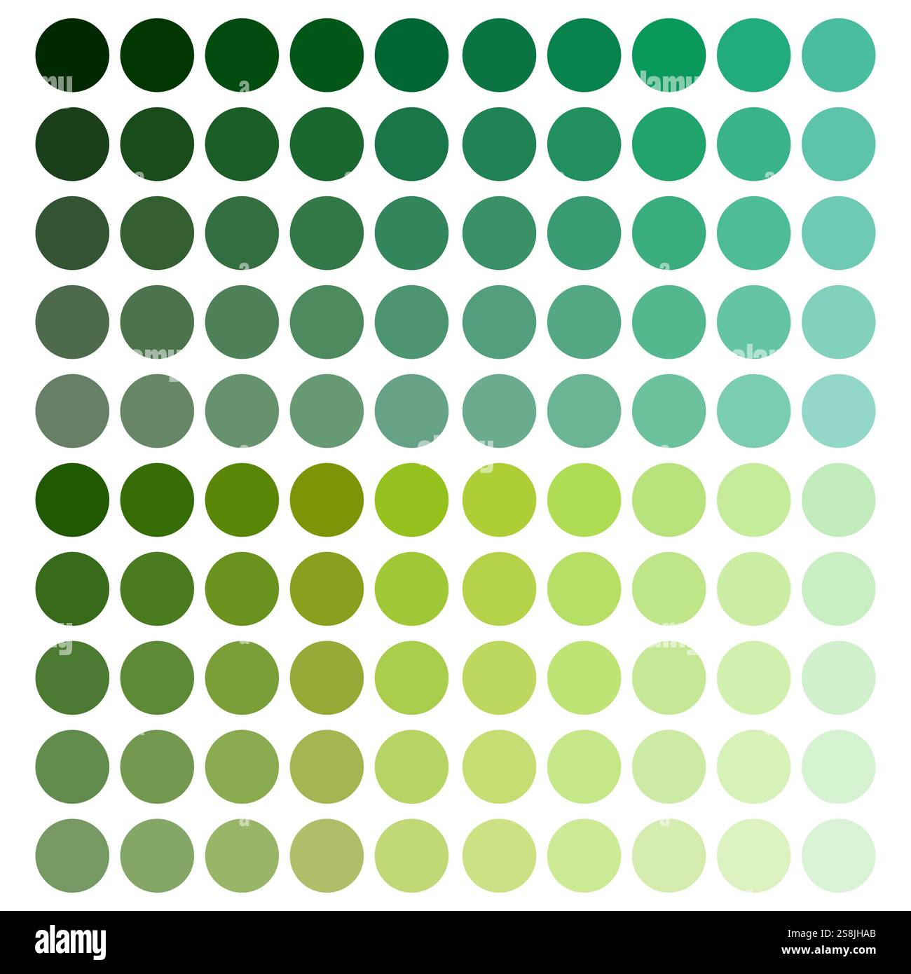Cercles de dégradé vert. Motif dégradé lumineux. Conception géométrique vectorielle. Transition de couleur de dégradé. Illustration de Vecteur