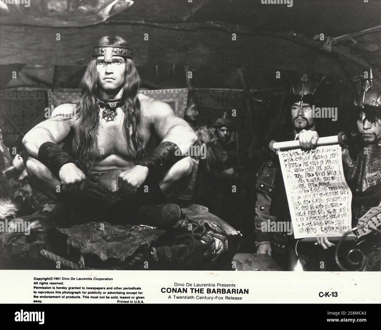 Conan le barbare (Universal, 1982) Arnold Schwarzenegger joue le rôle de Conan, un guerrier Banque D'Images