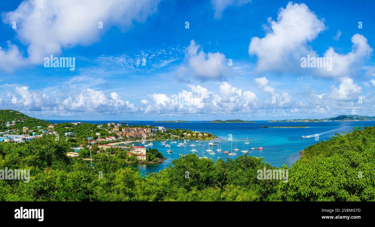 Great Cruz Bay, St John, Îles Vierges américaines Banque D'Images Great Cruz Bay, St John, Îles Vierges américaines Banque D'Images
