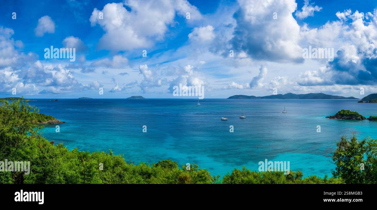 Trunk Bay, Parc national des Îles Vierges, St John, Îles Vierges américaines Banque D'Images