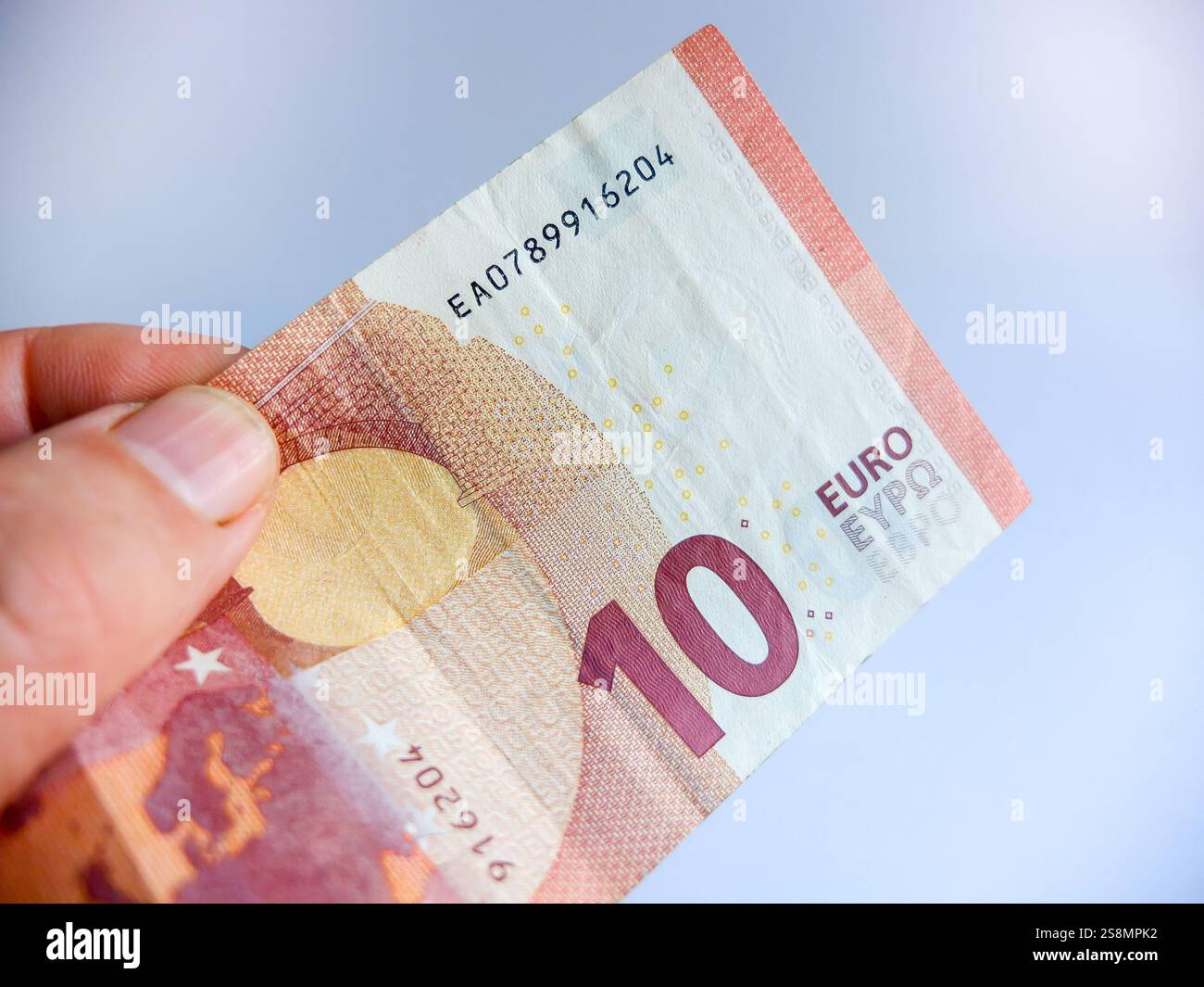 Gros plan sur les billets en euros. gros plan à 50 euros. (Monnaie de l'Union européenne). Banque D'Images