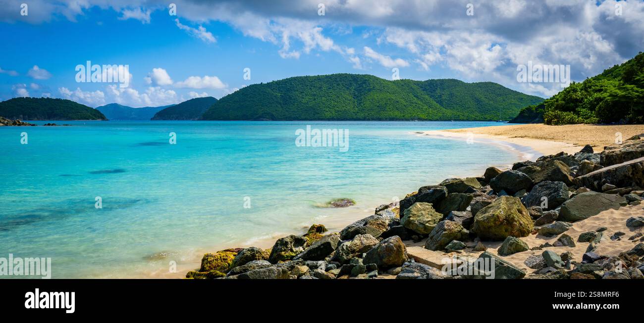 Cinnamon Bay, Parc national des îles Vierges, St John, Îles Vierges américaines Banque D'Images
