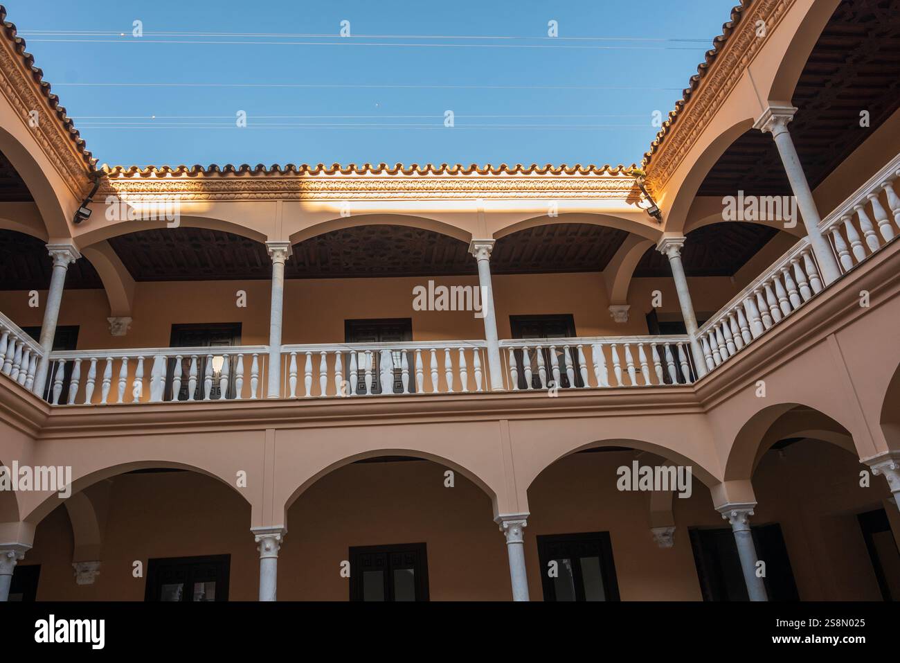 Malaga, Espagne, 30 décembre 2024 Musée picasso et galerie exposant des œuvres de peintres célèbres Banque D'Images