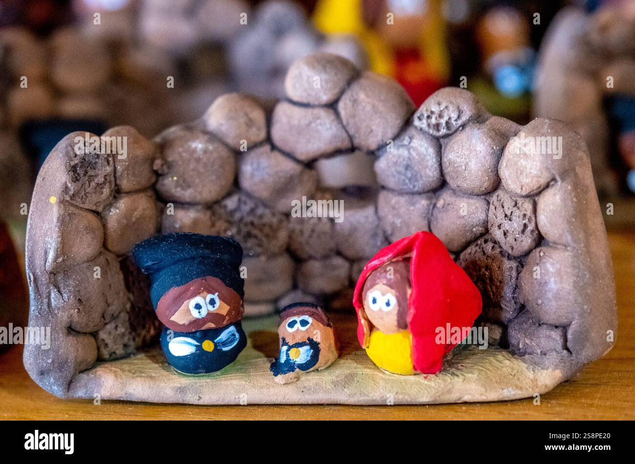 Exposition de figures artistiques, auto-faites, Paulilatino, Europe, Province d'Oristano, Italie Banque D'Images