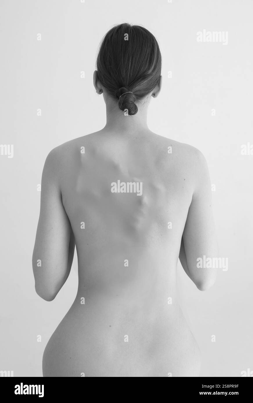 Piégé dans le corps, trouble alimentaire, anorexie, image symbolique Banque D'Images