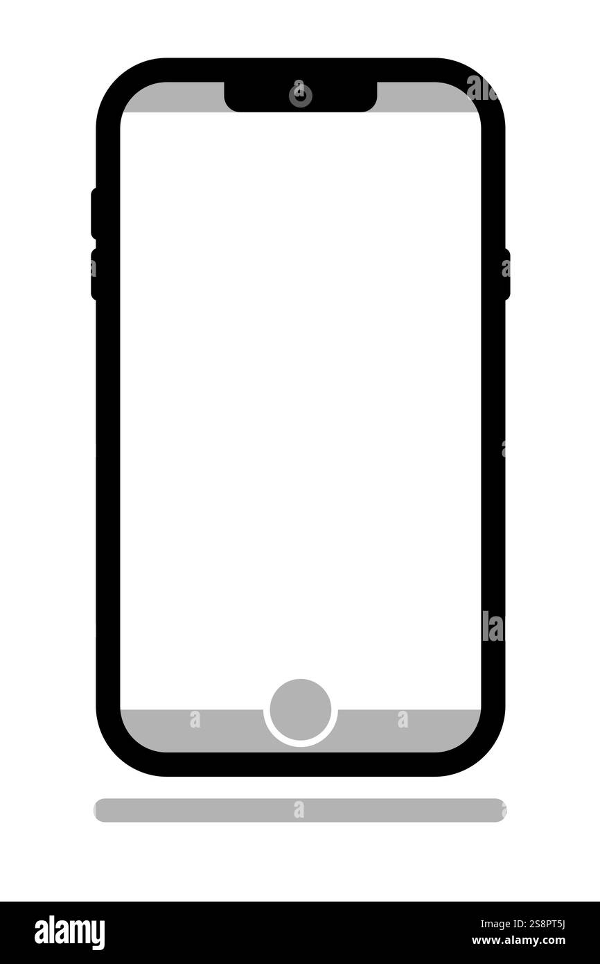Illustration d'un smartphone typique avec de l'espace pour votre contenu Banque D'Images
