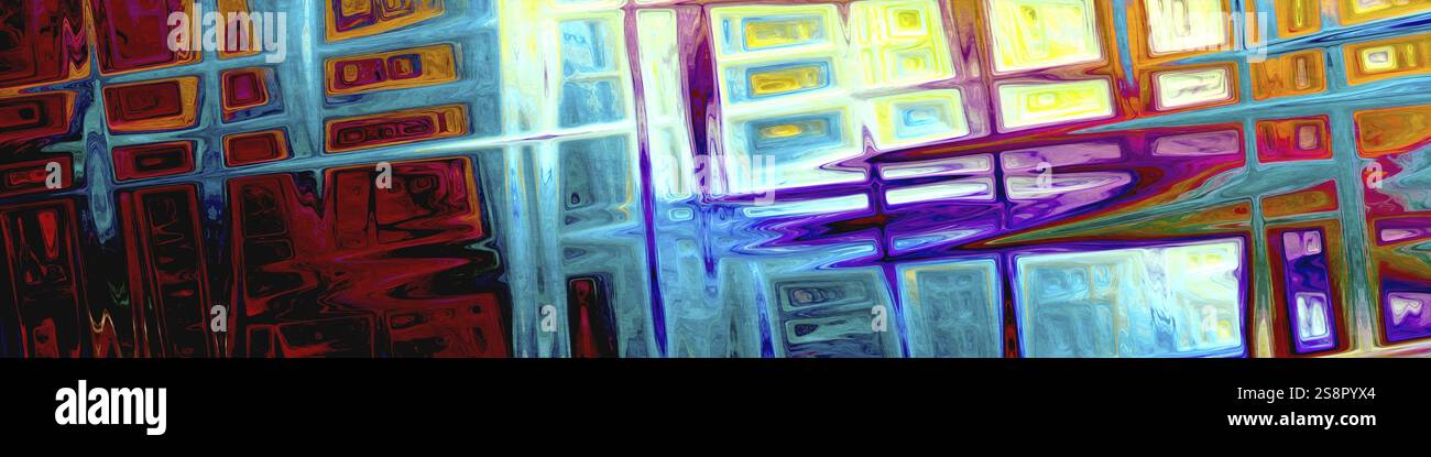Un fond d'illustration numérique de peinture de couleurs abstraites Banque D'Images